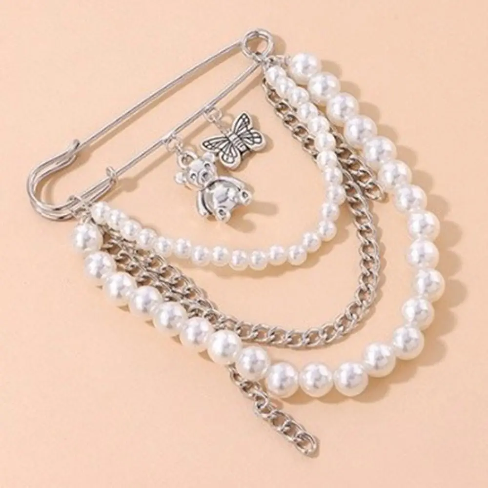 Silver Safety Brooch Pins DIY Charms Multi Holes Connectors Brooch With Holes Findings Accessories Brooches Dress Decoration view 2
