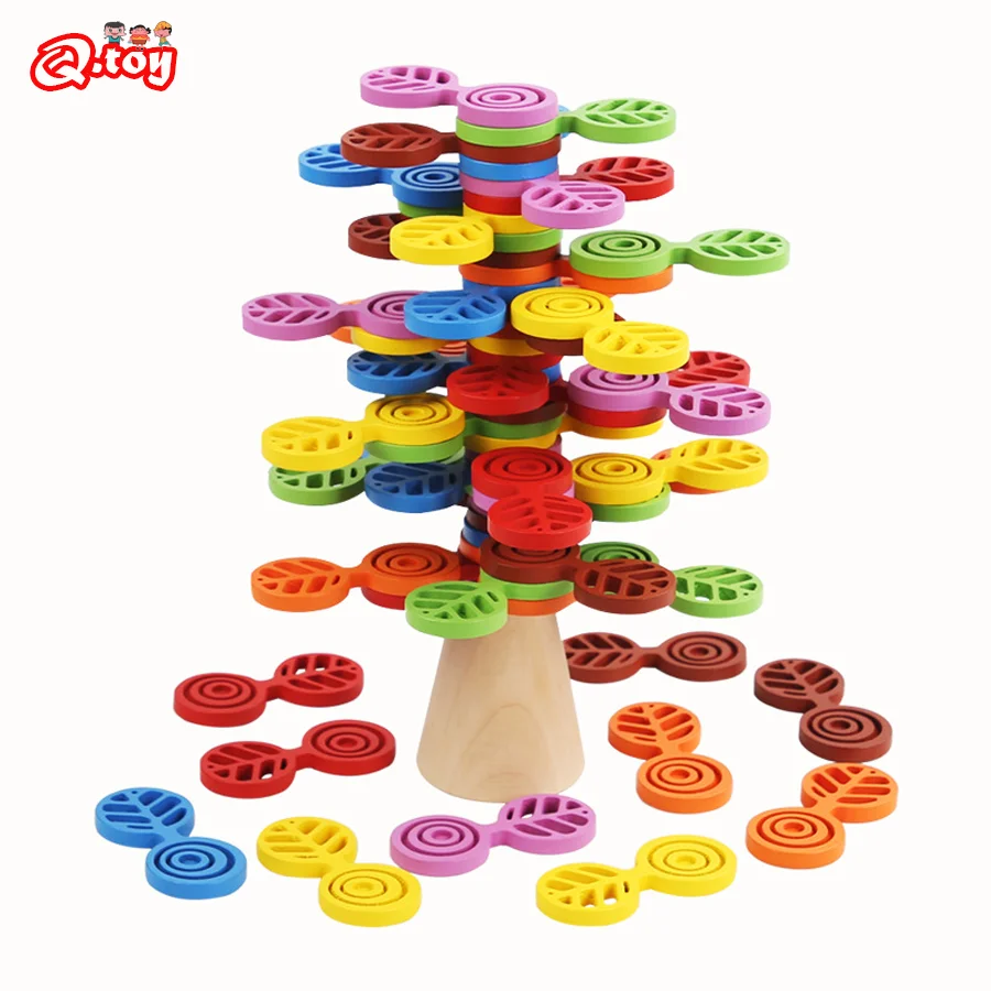 

Wooden Tree Building Blocks Creative Children Educational Toys Balance Block for Baby Shape Color Cognition Game Montessori Toys