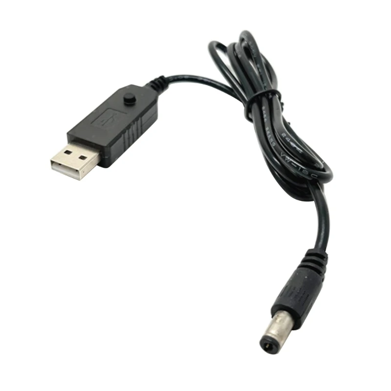 USB to DC5.5x2.5 Round Hole Connector Converter Cable USB DC9/12V Cord Dropsale