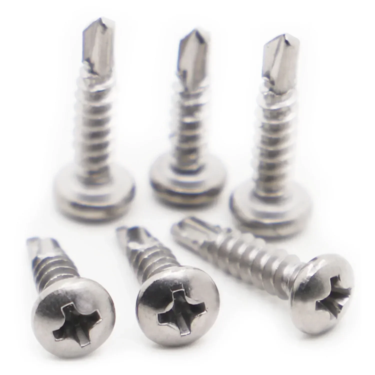 

410 Stainless Steel Phillips Pan Head Self-Drilling Tapping Screws DIN7504 Drilling Screws M4.2-4.8 *L 13-70mm