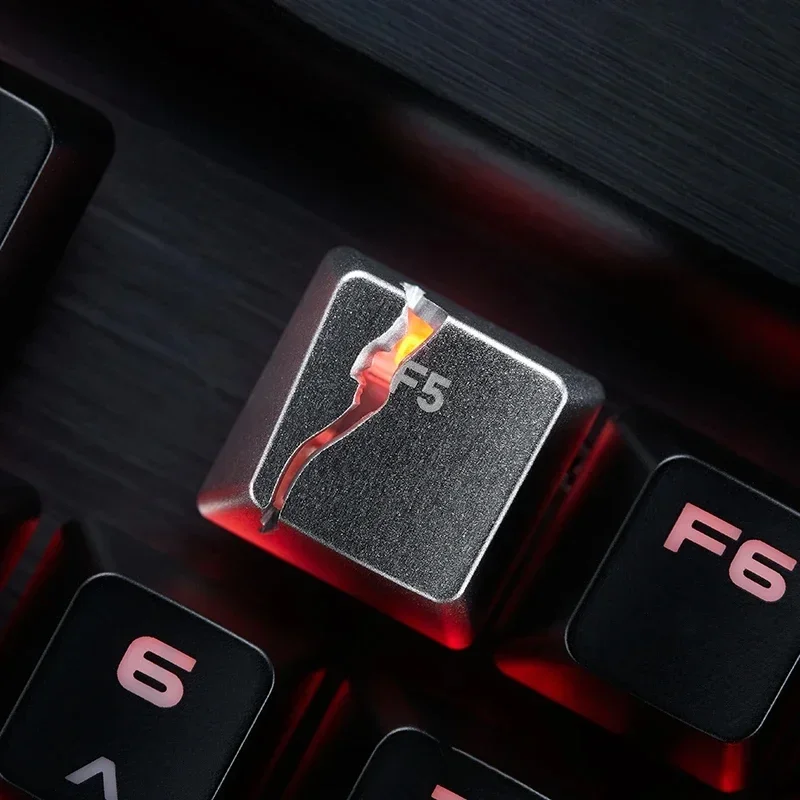 F5 Cracked Artisan Keycap 알루미늄 반투명 기계식 키보드 키 캡 Zomo Personalizes Keycap