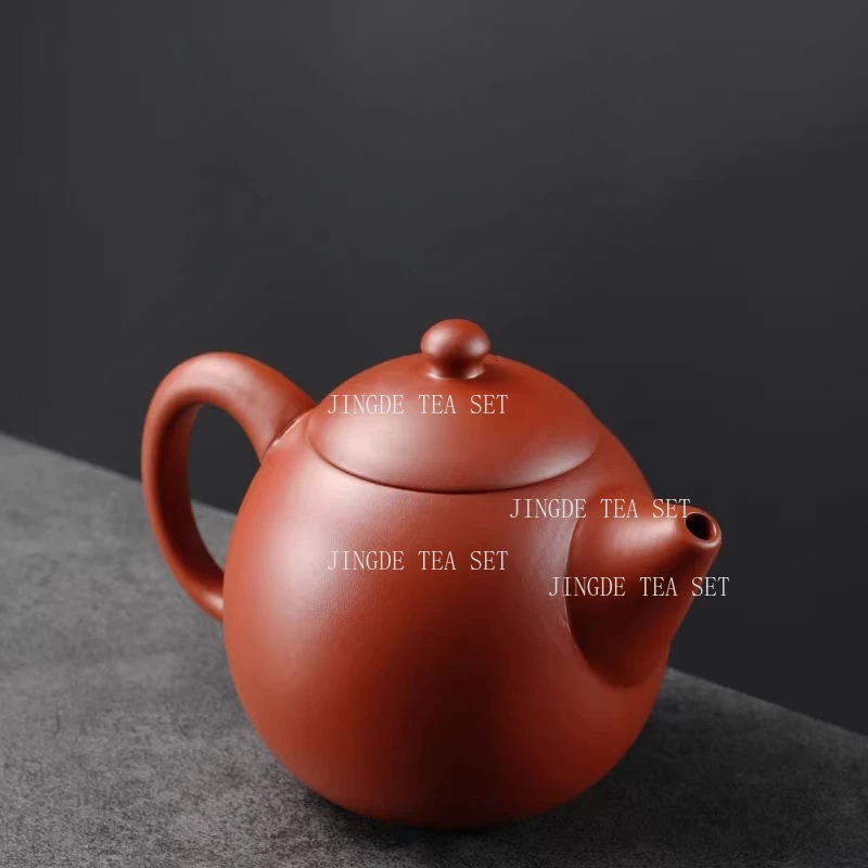 330ml Purple Clay Dragon Egg Pot Household Chinese Phoenix Singing Pot Large Capacity Teapot Mesh Filter Hole Kung Fu Tea Set