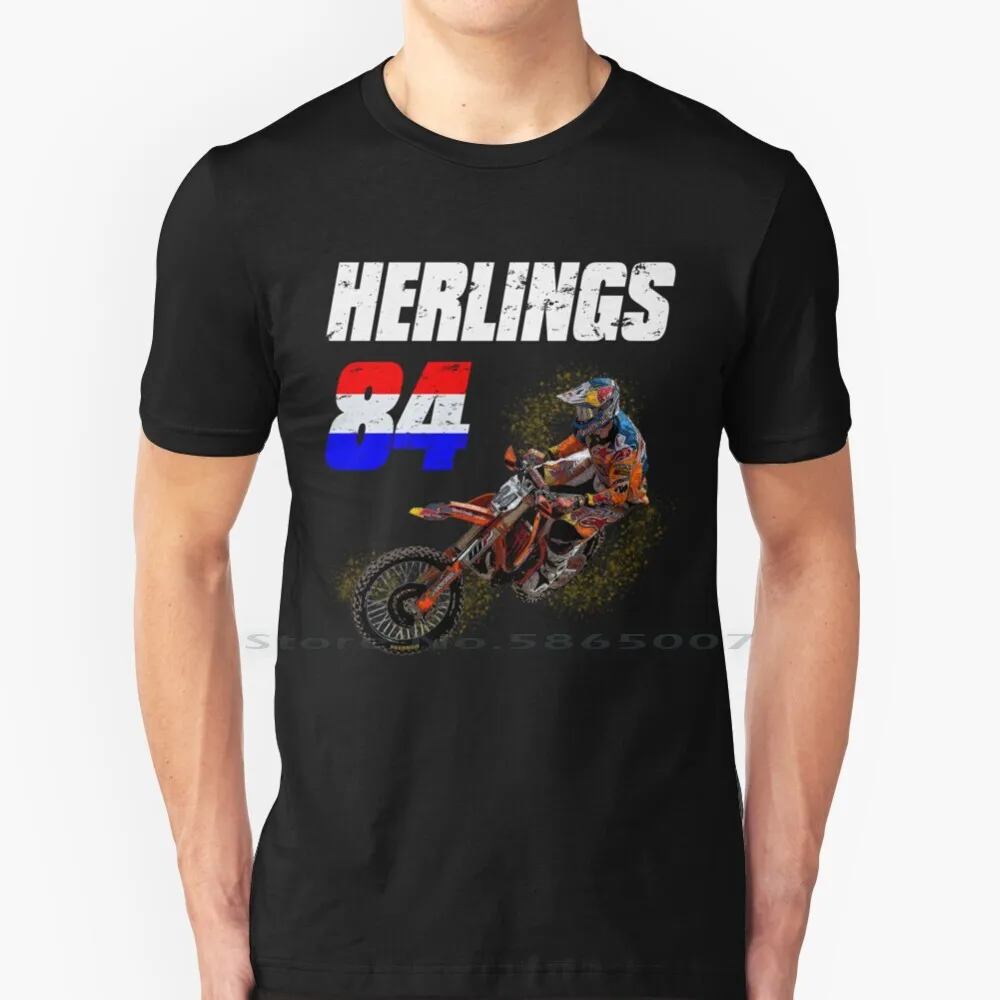 Jeffrey Herlings World #84 Motocross The Bullet Gift Design T Shirt Cotton 6XL Jeffrey Herlings World 84 Motocross The Bullet