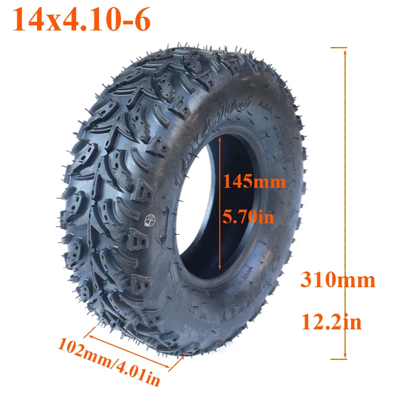 

14x4.10-6 Vacuum Tyre Road Tubeless Tire 14 Inch For Fuel Electric 4 Racing Wheels Buggy Karting Car ATV QUAD Go kart Parts