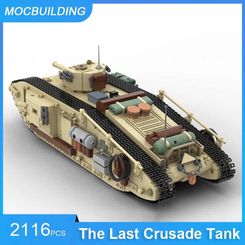 MOC Building Blocks The Last Crusade Tank Model DIY Assemble Bricks Military Educational Creative Collection Toys Gifts 2116PCS