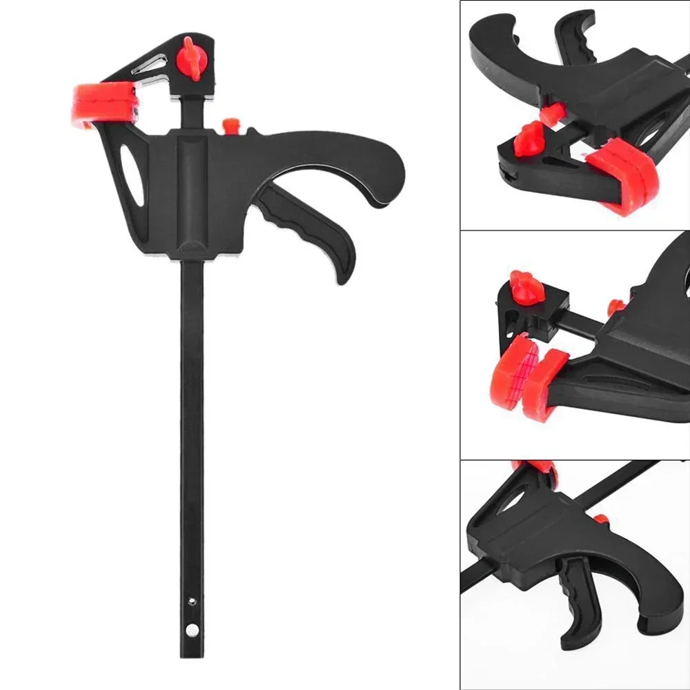 Woodworking Rod Jig Quick Release 4 Inch with Ratchet Bar Clamps One Handed Trigger Clamps for DIY Crafts