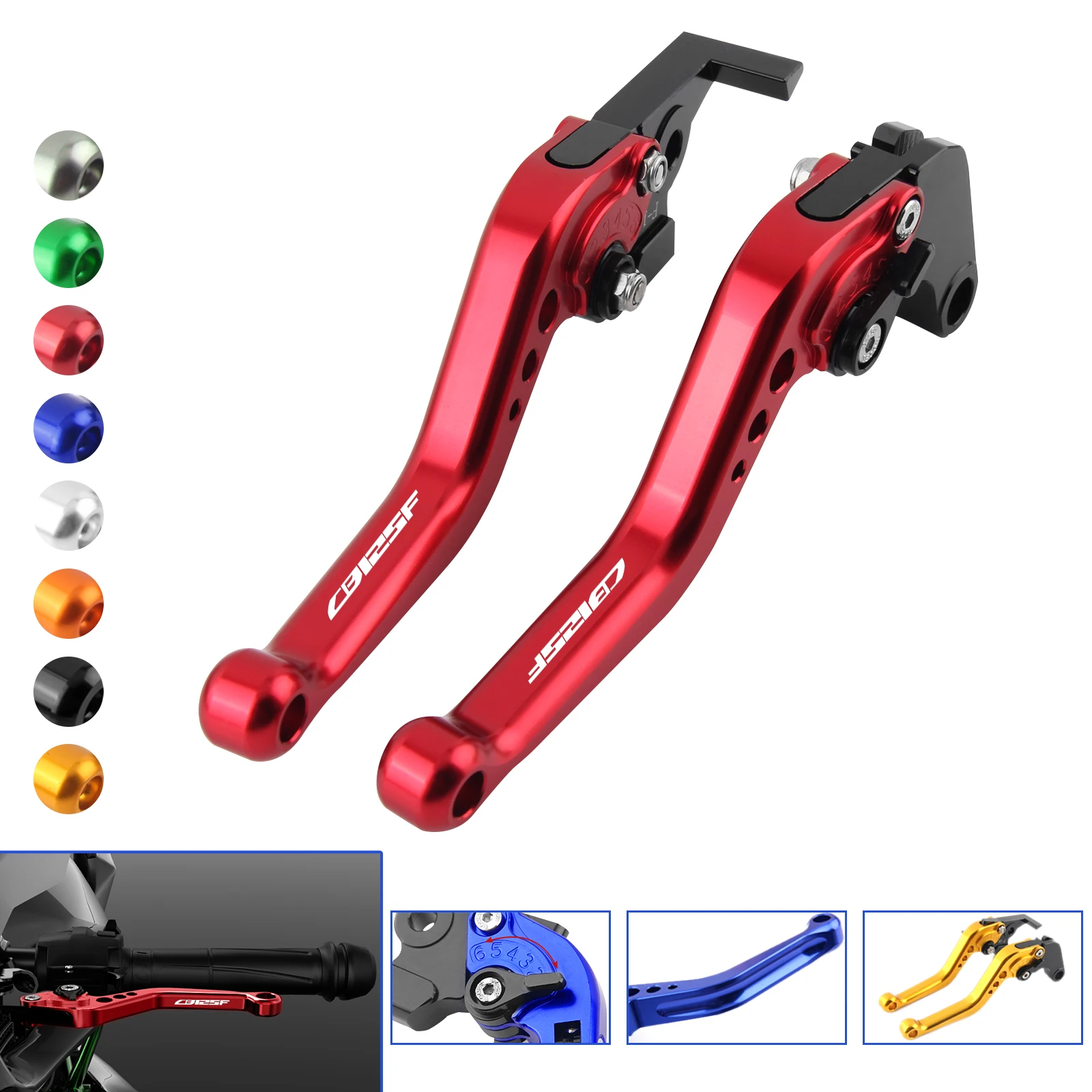 Motorcycle Accessories Adjustable Short Brake Clutch Lever Handles For Honda CB125F 2019 2020 2021