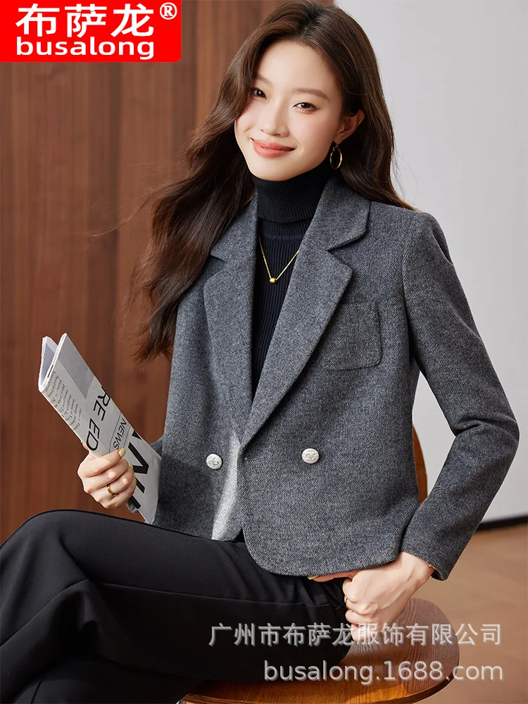 

2025New Stylish Fashion Suit Casual Women's Long Sleeve Professional Blazer Formal Women's Single Jacket Workwear8666