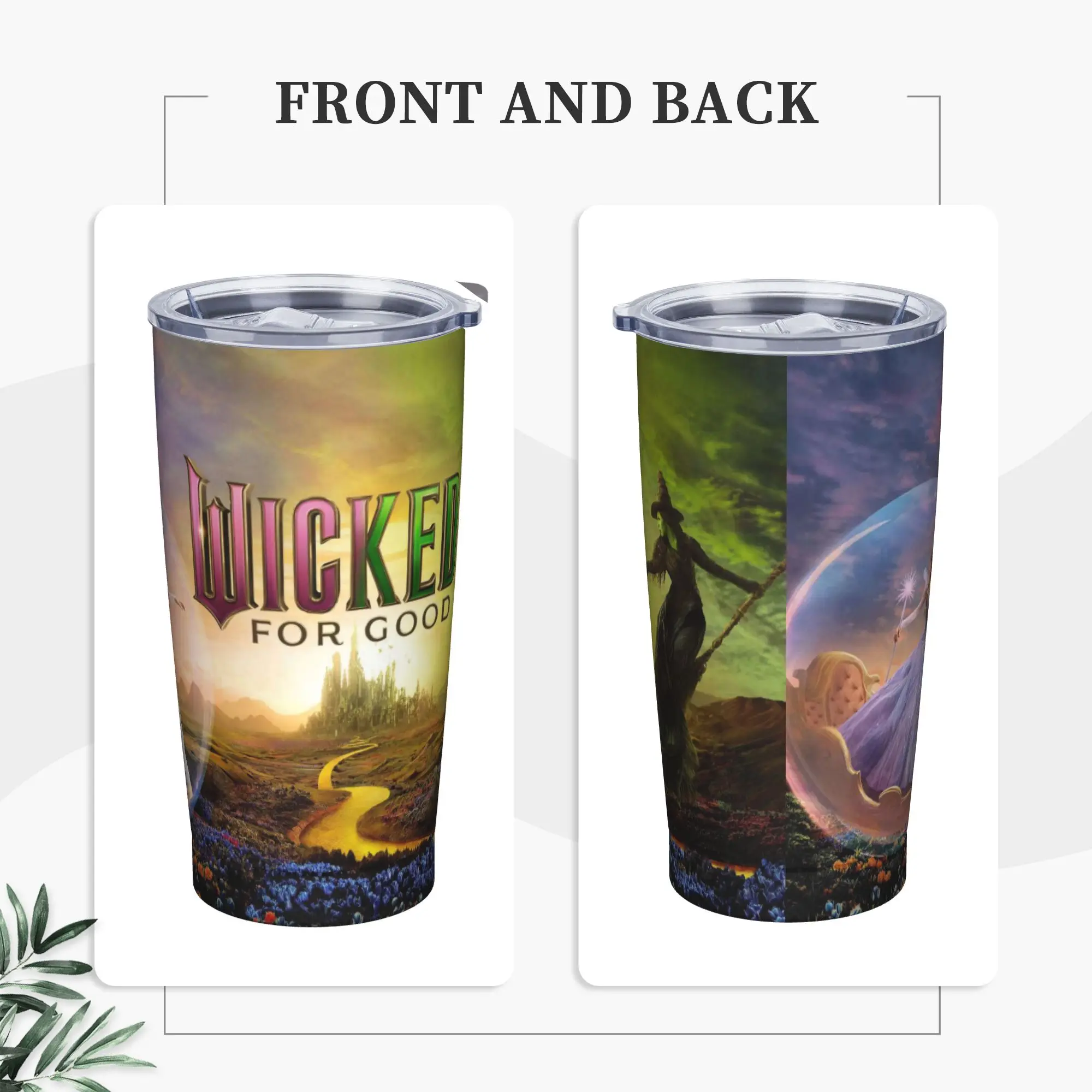 

Wicked For Good Stainless Steel Tumbler Travelist Mugs Cup Large Capacity Coffee Mug Heat Preservation Cold Drink Water Bottle