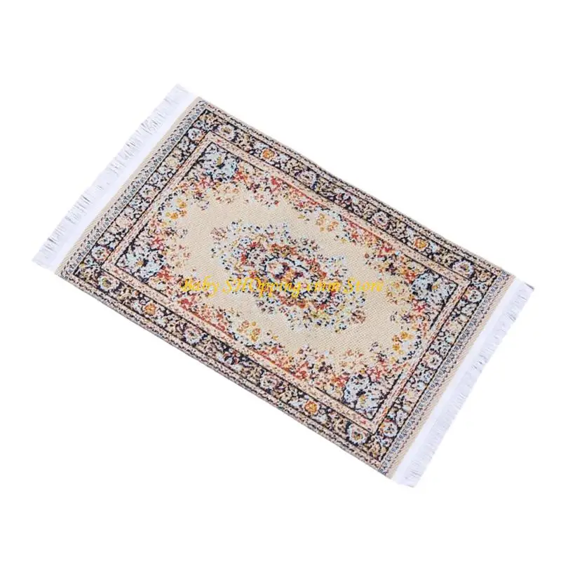 23GD Bezpieczny dla dziecka mini dywanik do domku dla lalek Turecki inspiracja Dekoracja podłogi Miękka tkanina Łatwe w do