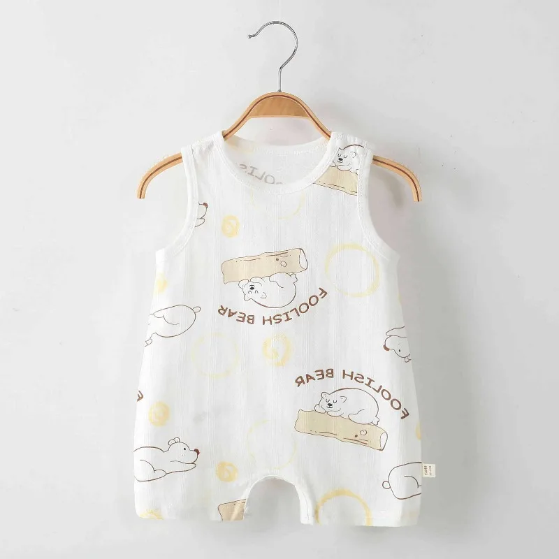 رومبير صيفي للأطفال الرضع ملابس 6M-2Y بدون أكمام #1