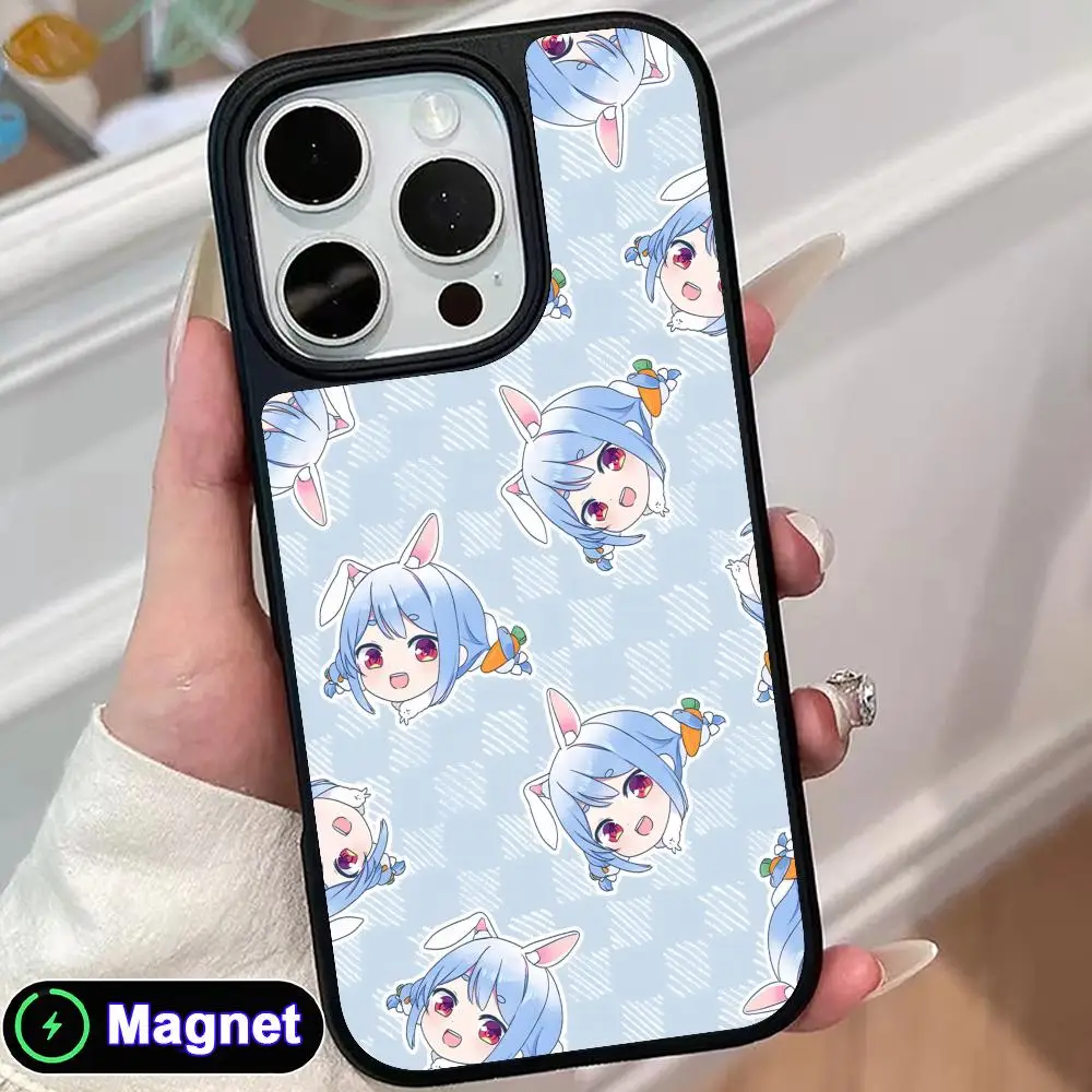 

Holo Usada Pekora Phone Case for iPhone 17 16 15 14 13 12 11 Air Pro Max Plus Matte Surface Magnet Cover