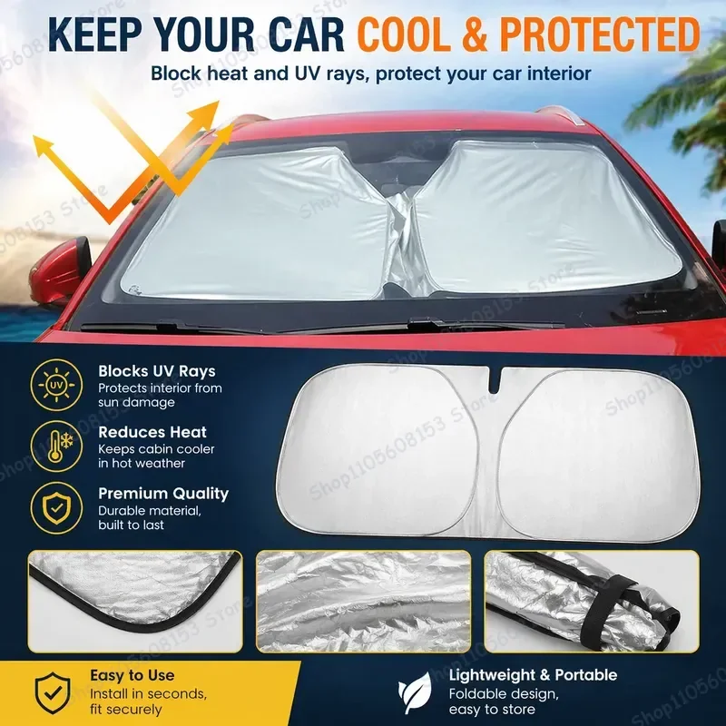 

For Genesis G70 G80 G90 GV60 GV70 GV80 Front Windshield Sun Shade UV Protection Heat Blocking Auto Interior Accessory Car