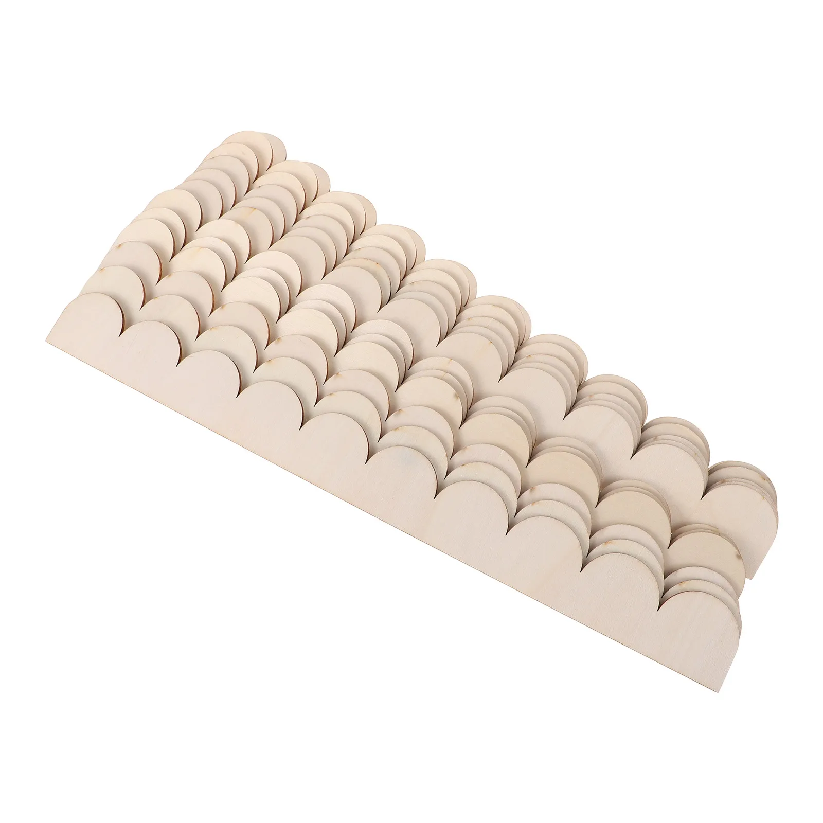 

12 PCS Fan-shaped Wooden Border Cabinet Trim DIY Door Decorative Strips Shelf Moulding Window Decoration