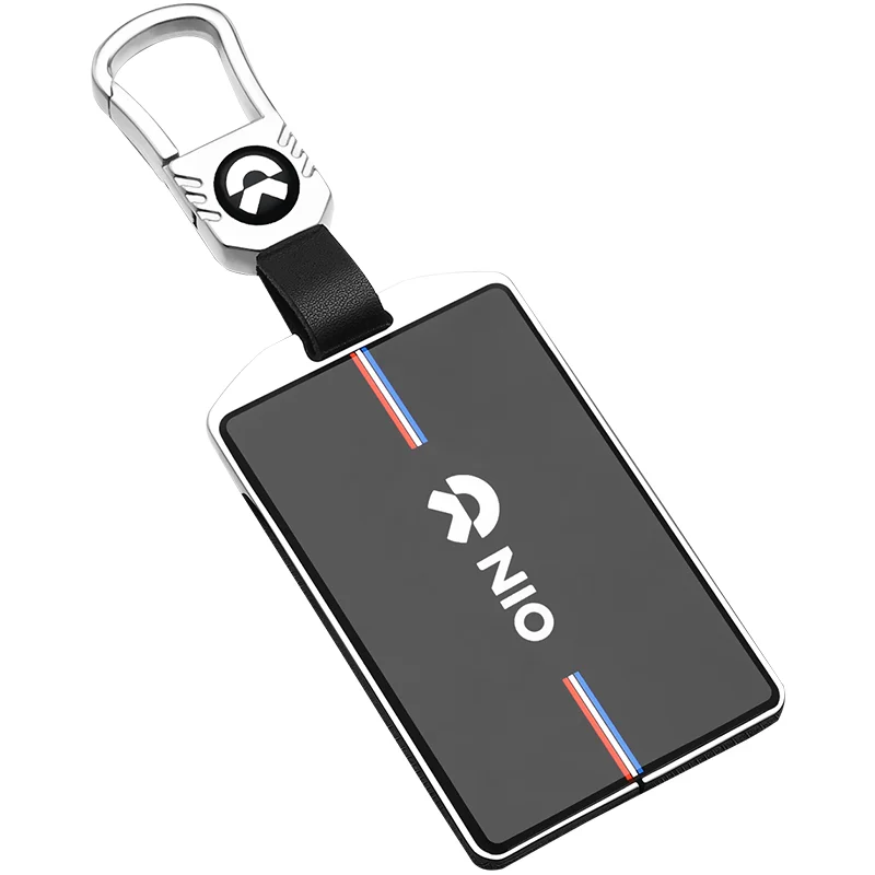 Für NIO ET5 / ES6 / ET7 Smart NFC-Karten-Schlüsselhülle – Zinklegierung Autoschlüsselkarten-Schutzhülle mit Schlüsselanhänger