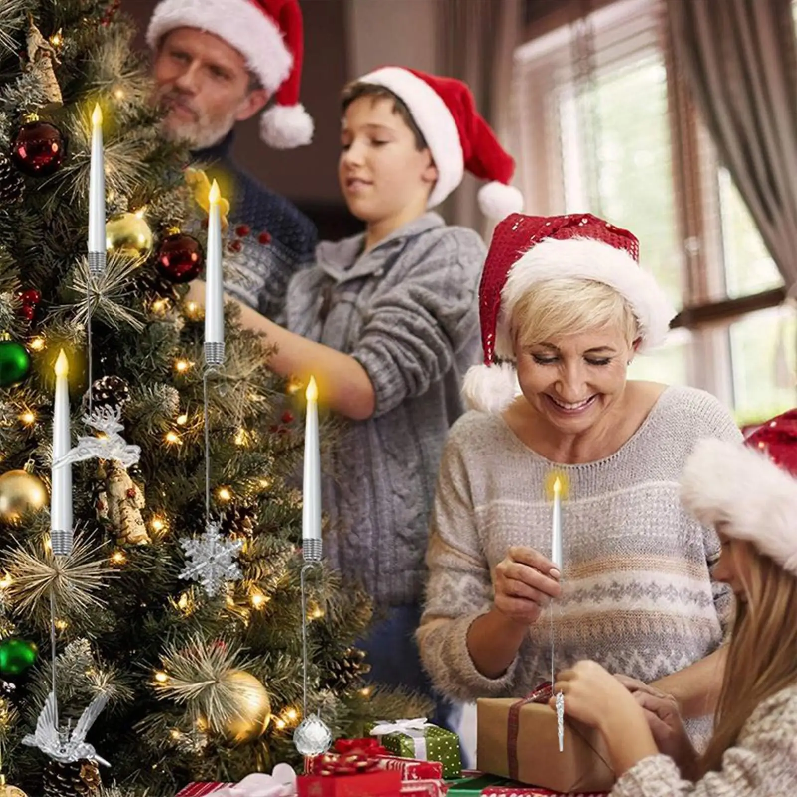 Christmas Tree Candles Flameless LED Candles Decorative Lights 6