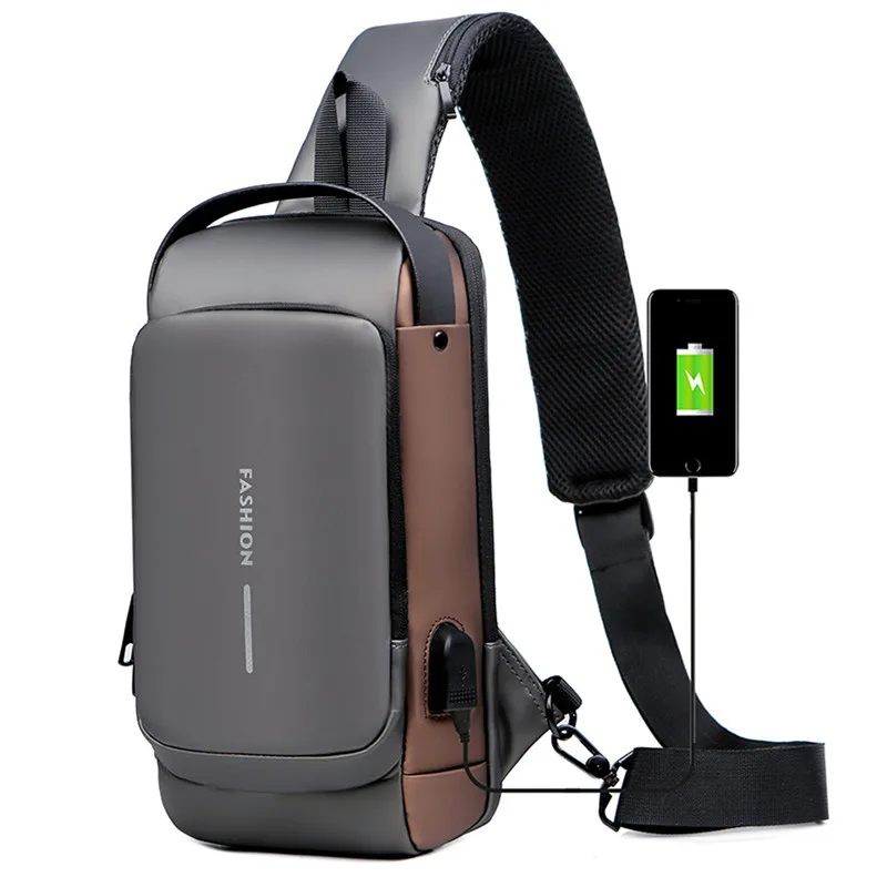 New Chest Bag Men Leisure Fashion Trend One Shoulder Bag Outdoor Sports Multi Functional Crossbody Bag