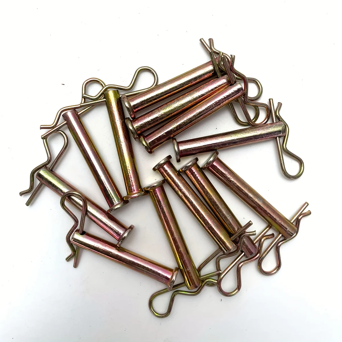 12pcs Diesel Farming Rotary Tiller Pin 8 X 40 Pin Shaft Lock Pin Shaft R Pin Shaft Diesel Micro Tiller Accessories