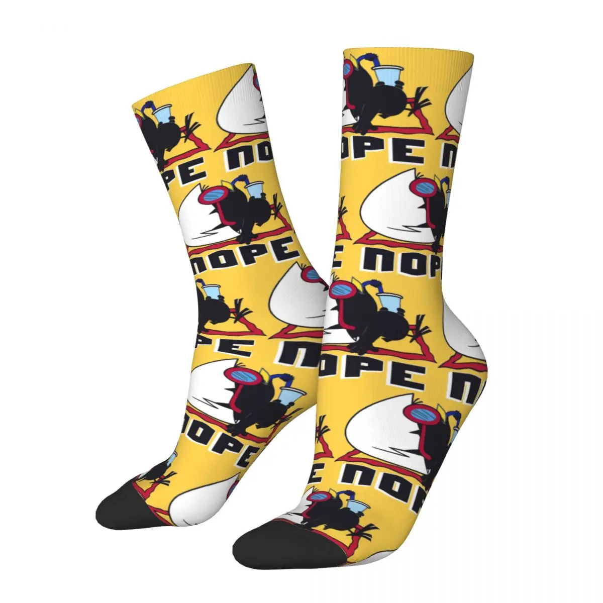 Winter Warm Casual Women Men Nope Calimero Socks Cartoon Sweat Absorbing Middle Tube Socks