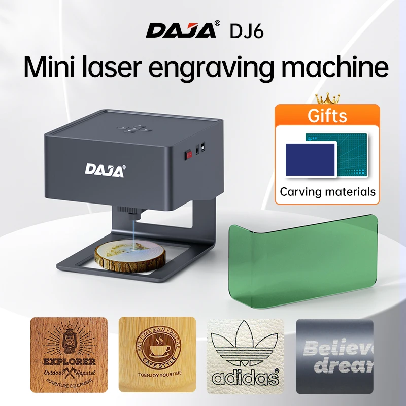 Hot Selling DAJA DJ6 3000mW CNC Cutting Printer Machine For Wood Paper Leather DIY Portable Desktop Mini Laser Engraver