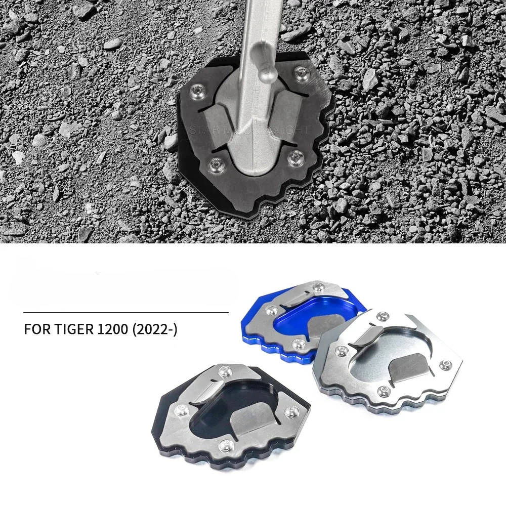 

For Tiger 1200 Tiger1200 2022- Motorcycle Accessories Side Kickstand Stand Shoes Enlarge Extension Foot Pad Support