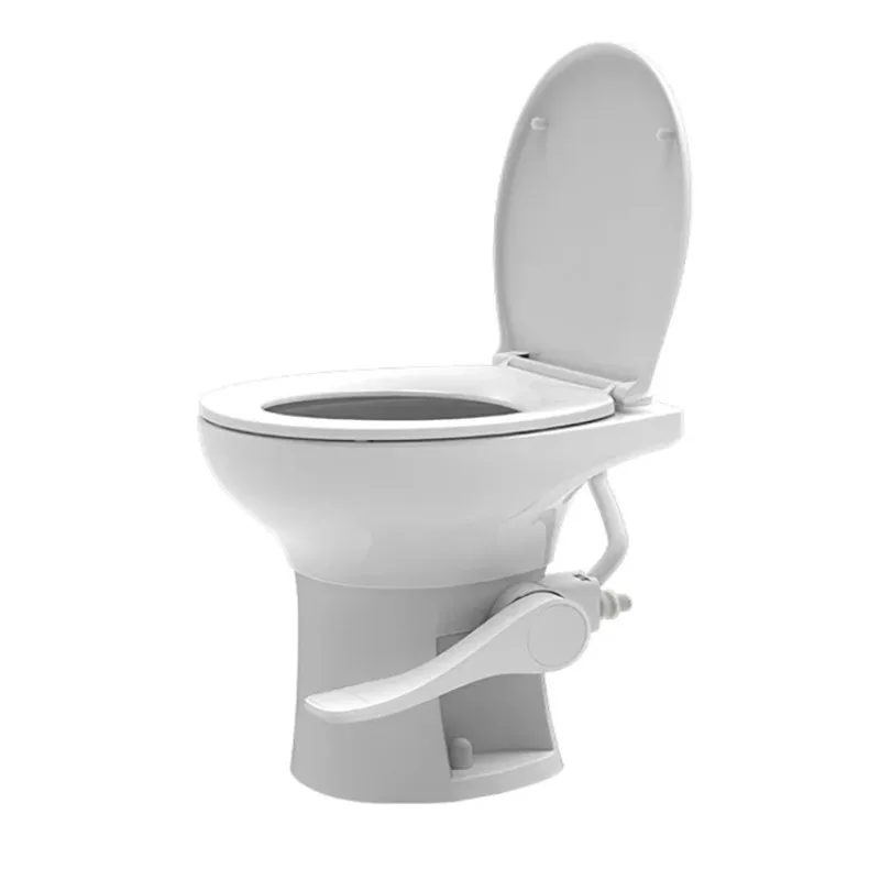Ceramic Material Injection Molding Portable Toilet 18.5'' Height RV Toilet Travel Camping Caravan Motorhome Toilet