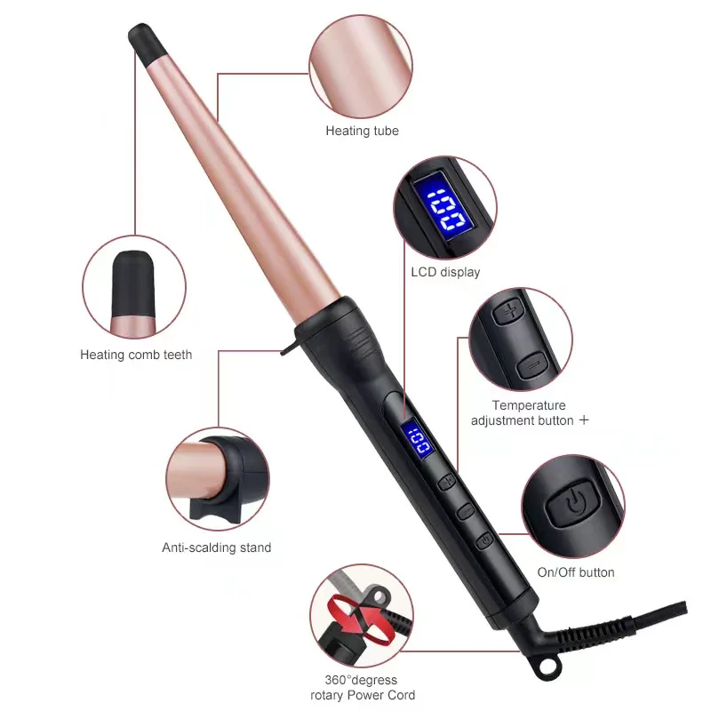 Ceramic Styling Tools professional Hair Curling Iron Hair waver Pear Flower Cone Electric Hair Curler Roller Curling Wand