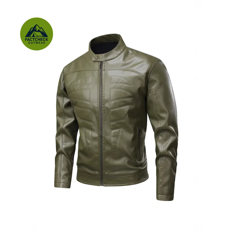 

FACTCHECK High Quality EU US Size Stand-up collar casual leather jacket