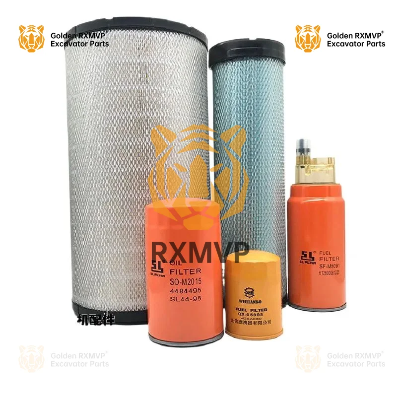 For Xcmg Xe215c Air Filter, Diesel Oil Filter, Oil-water Separator, Hydraulic Return Oil Excavator Accessories