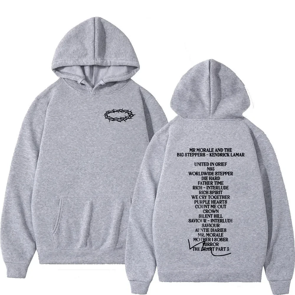 Hip Hop Rapper Kendrick Lamar Hoodie Mr. Morale and The Big Steppers Music Album Print Hoodies Men Casual Sweatshirts Streetwear