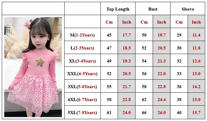 Baby Girl Princess Dress Star Sequined Tulle Dress Toddler Kid Clothes Long Sleeve Children Birthday Party Costume Outfit A831