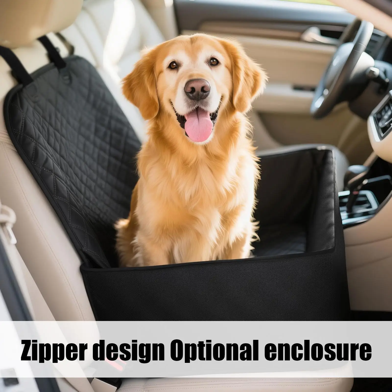 Pet Car Seat Kennel Puppy Cat Out Seat Mat Waterproof Anti-Slip Base Front and Rear Row Dog Out Safety Seat Travel Nest