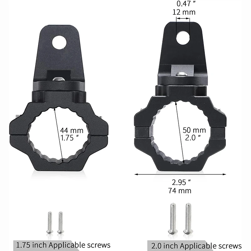 Uchwyt na latarkę UTV, mocowanie listwy świetlnej, wytrzymały wspornik 1.75-2 cala do klatki bezpieczeństwa, aluminiowy uchwyt na flagę, mocowanie lampy terenowej do Polaris RZR Can Am