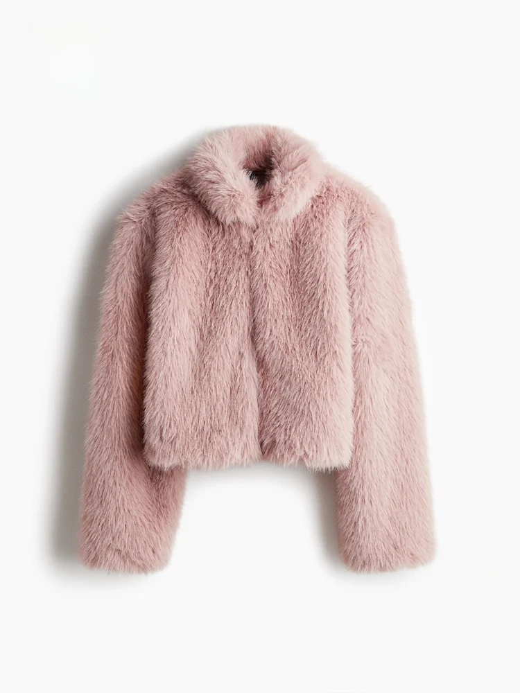 Prendas de abrigo cálidas para mujer, abrigo ort de piel sintética, corte holgado, para exteriores, invierno, Jaet HM 228430, fibra de poliéster, informal