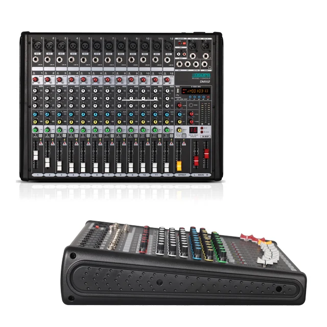 8 Channel 12 Channel 16 Channel Mixing Console Audio Mixer Amplifier Professional For Stage Party Recording Studio