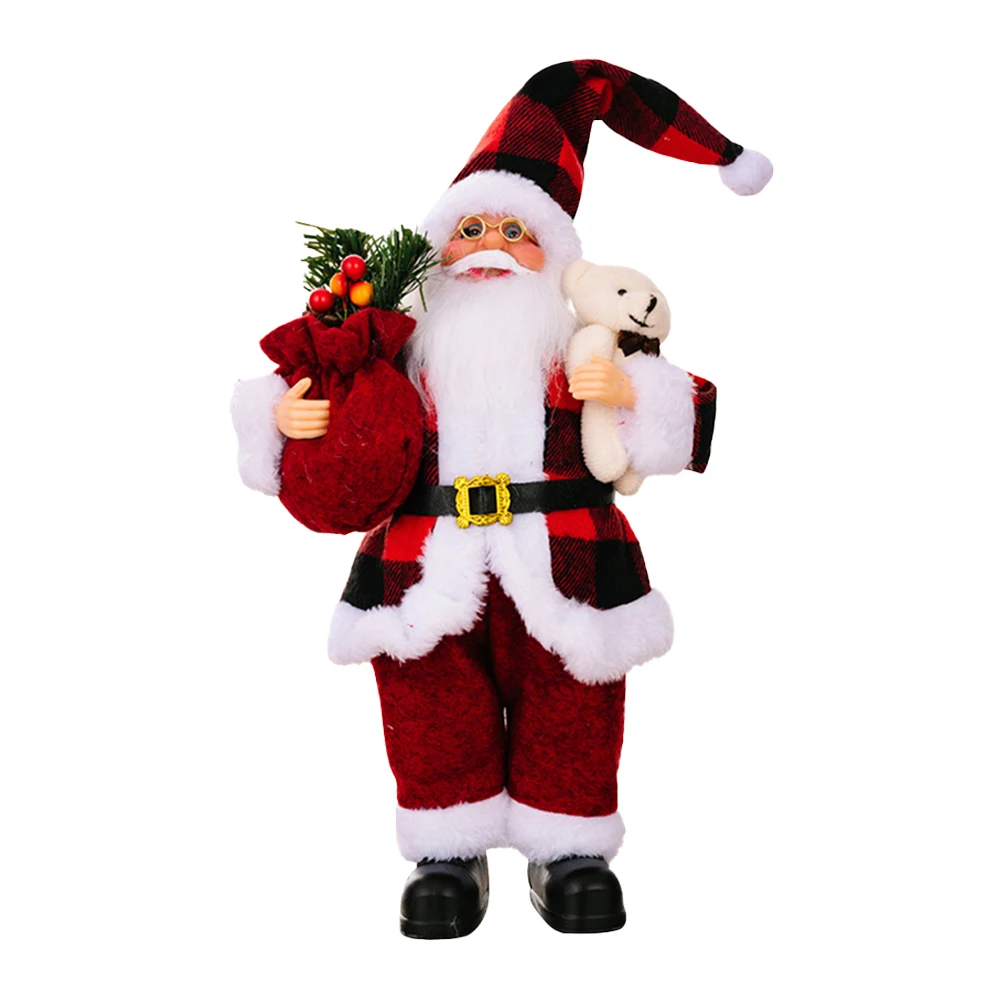 Christmas Large Santa Claus Dolls Ornaments Standing Santa Figurine Doll Christmas Tree Decoration Xmas Gift Navidad Home Decor