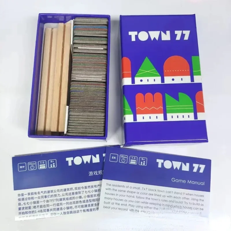 Town 77: The Bilingual Board Game with Multiplayer Poker and Game Collection Cards