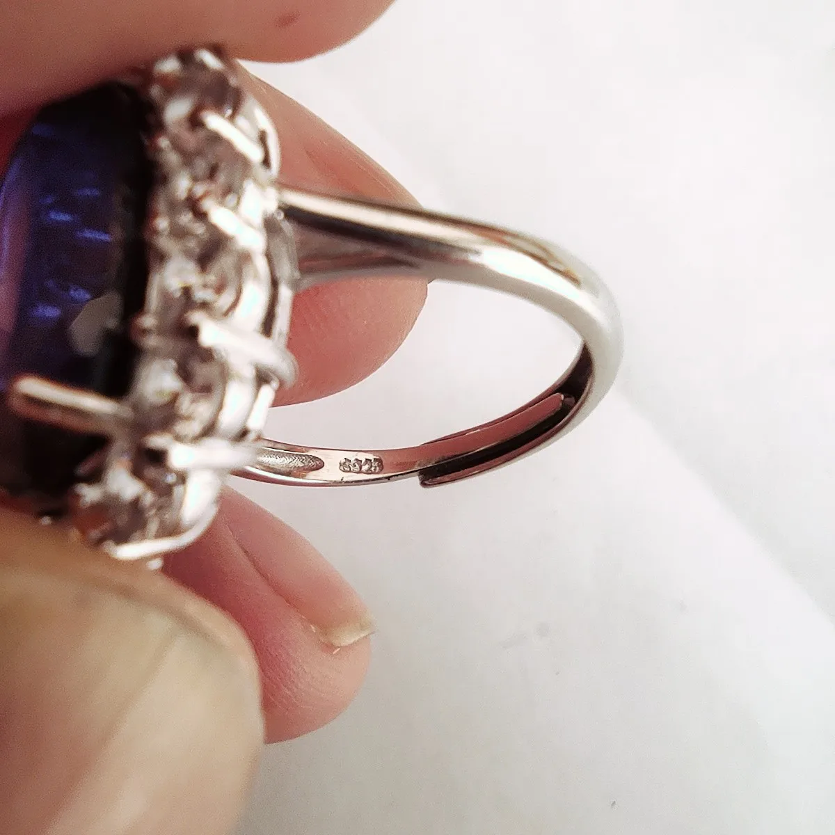 KJJEAXCMY Fine Jewelry 925 Sterling Silver Inlaid Natural Sapphire Gemstone Ring Female Popular Support Detection Trendy