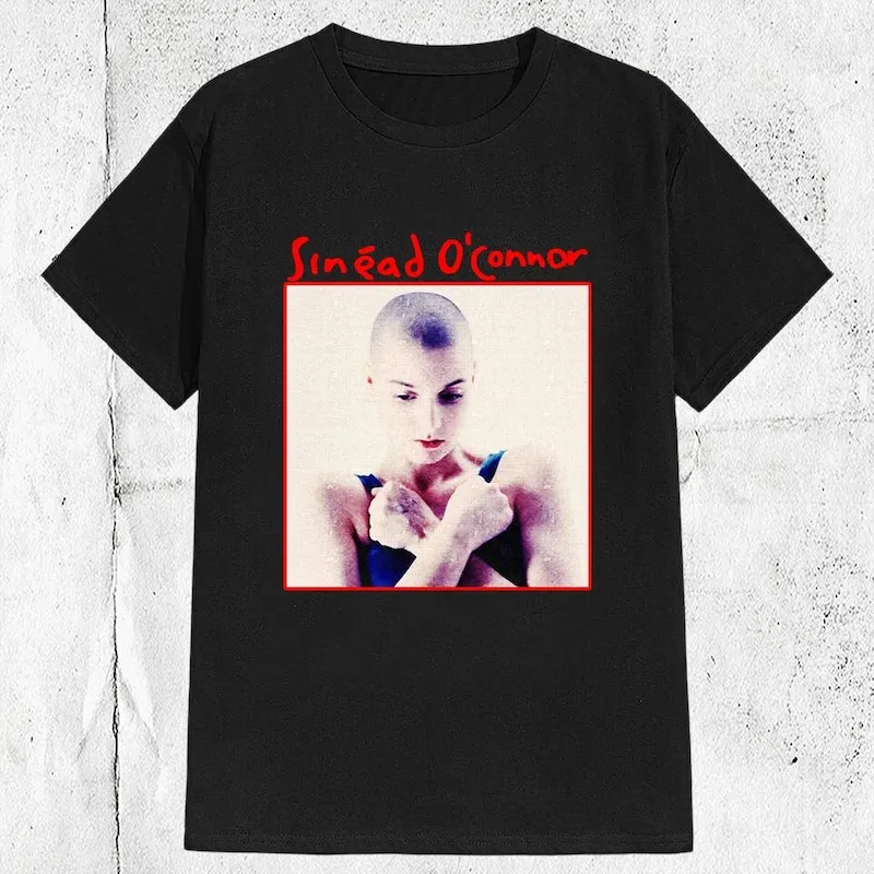 80s 90s Sinéad O'Connor Singer Band T-shirt ,Graphic Short Sleeve Crew Neck Cotton T-Shirt