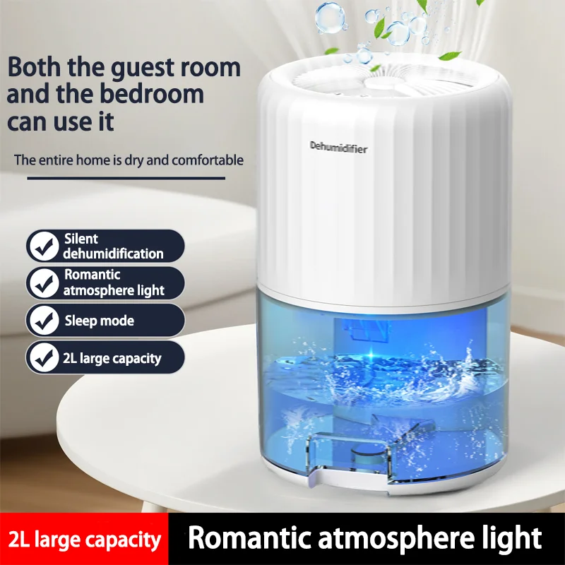 New desktop dehumidifier for home living room, anti-humidity device for humid weather, small semiconductor dehumidifier