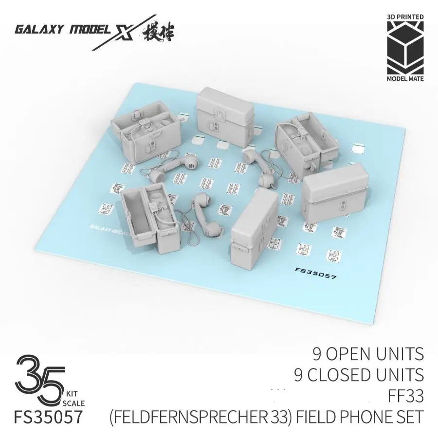 FS35057 Galaxy 1/35 FF33(FELDFERNSPRECHER 33) FIELD PHONE SET（9 OPEN UNITS/9 CLOSED UNITS）