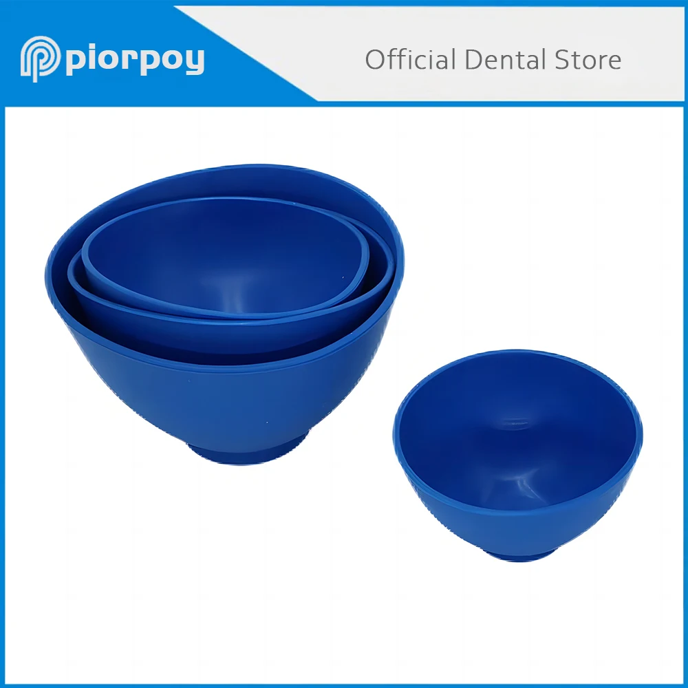 PIORPOYDental Mixed Gypsum Leather Bowl S/M/L/XL Silicone Mixed Flexible Mixing Bowl Material Spatula Bowl For Oral Hygiene Tool