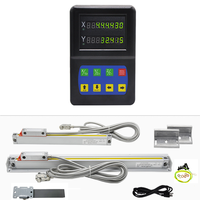 Dro 2 Axis Digital Readout Display with 2PC0.005mm Optical Linear Glass Scale for Lathe Milling Machine
