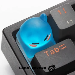 Bonitas tapas de teclas artesanales de Slime para teclado mecánico, tapa de teclado de resina hecha a mano personalizada, accesorios de tapa de tecla de Anime Rimuru Tempest