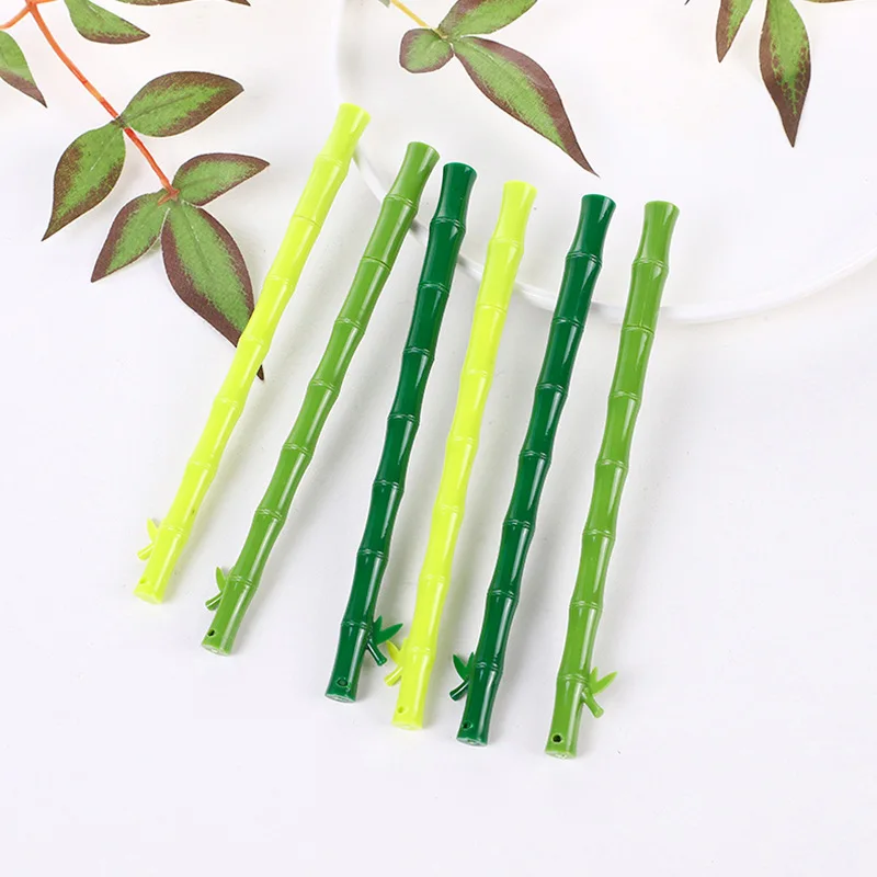 Imagem -06 - Criativo Verde Bambu Gel Caneta Material de Escritório Tinta Preta Agulha Caneta-tinteiro Criativa Bonito Estudantes Frescos Atacado 20 60 Pcs