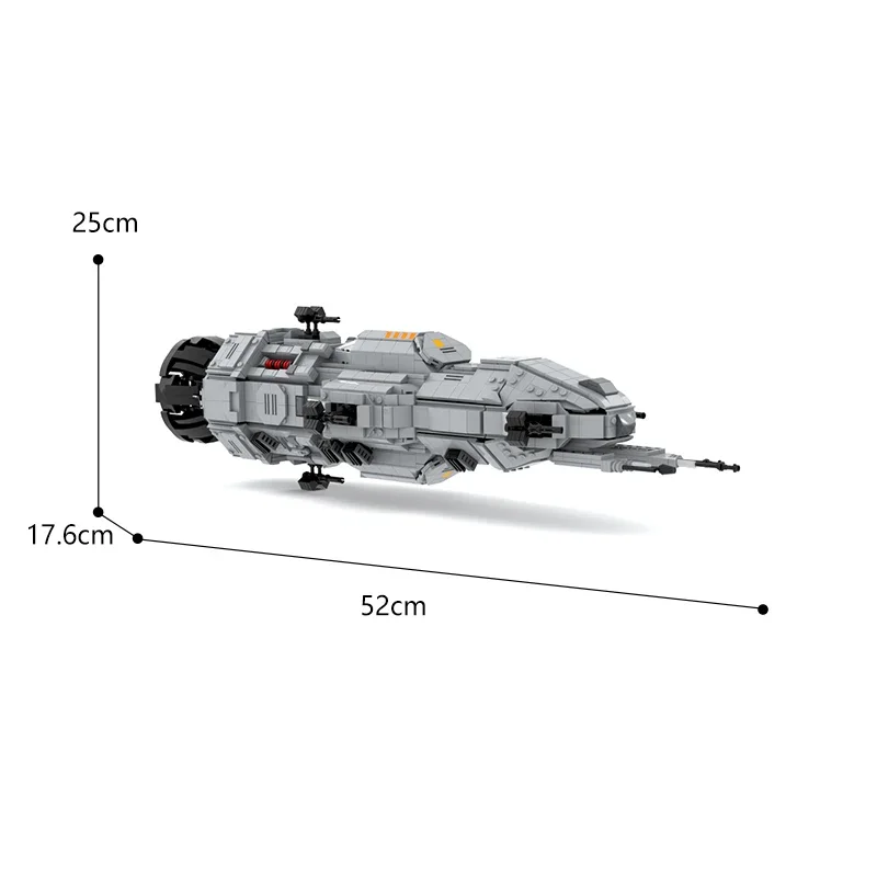 

MCRN-Tachi Donnager Spaceship Moc Expanse Rocinante-Corvette-Class Light Frigate Building Blocks Set Mid Scale Bricks Toys