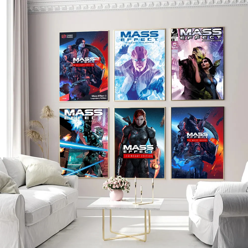 Mass Effect Legendary Edition DIY Sticky Poster Fancy Wall Sticker for Living Room Bar Decoration Wall Decor