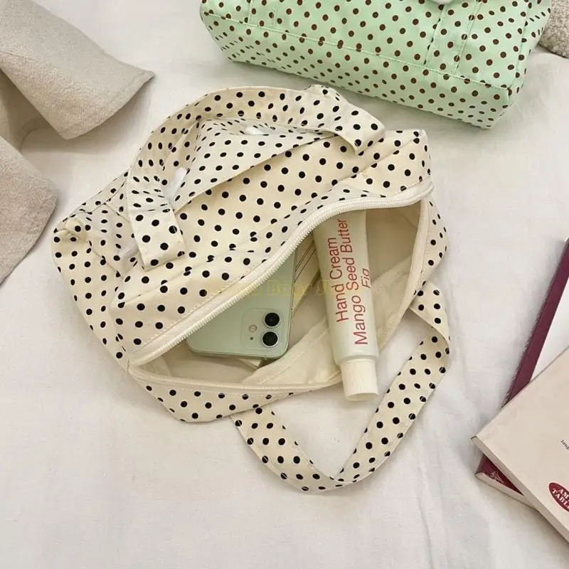 

X90D Модный износостойкий косметический органайзер в горошек. Просторная дорожная сумка для туалетных принадлежностей. легко