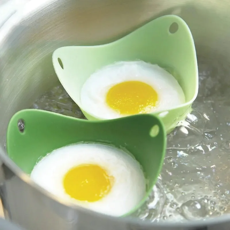 1/4/6Pcs Silicone Egg Poacher Poaching Pods Pan Mould Kitchen Cooking Tool