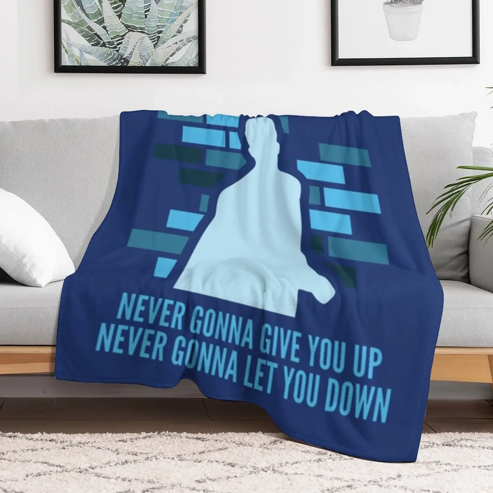 Never Gonna Give You Up Throw Blanket Picnic Multi-Purpose Blankets